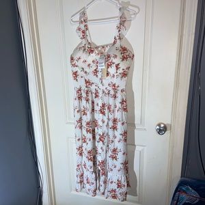 BOG Collective / white floral print dress / XXL / tags on